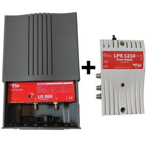 KIT LG 260 - Amplificador de mastro 1ent. UHF + Fonte LPS 1210